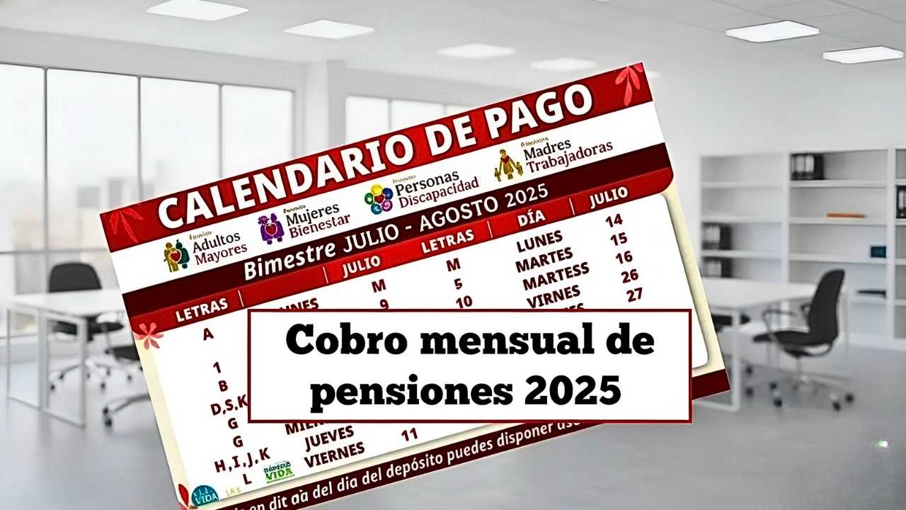 Cobro mensual de pensiones 2025: guía práctica con todas las fechas de pago